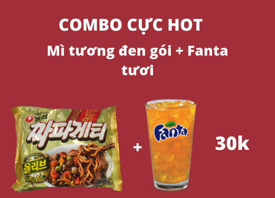 Menu đồ ăn, đồ uống quán game