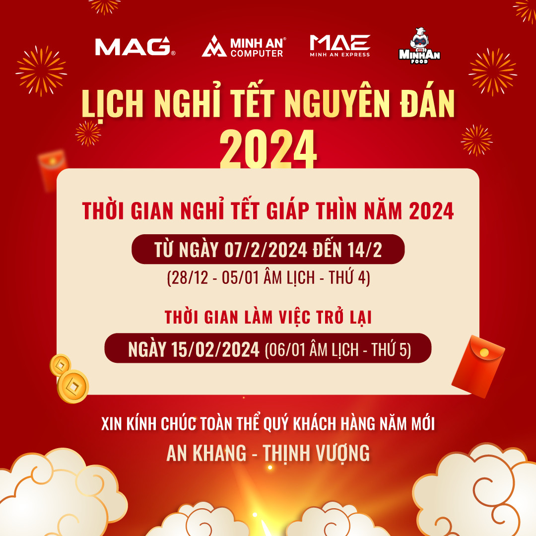 thông báo lịch nghỉ tết nguyên đán giáp thìn 2024